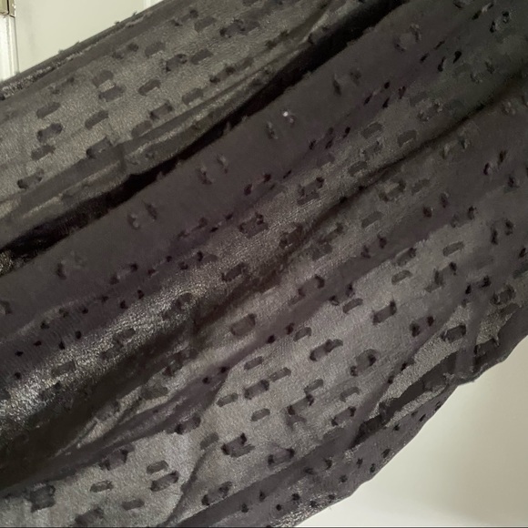 Sheer faux leather embroidered blouse - Picture 10 of 13